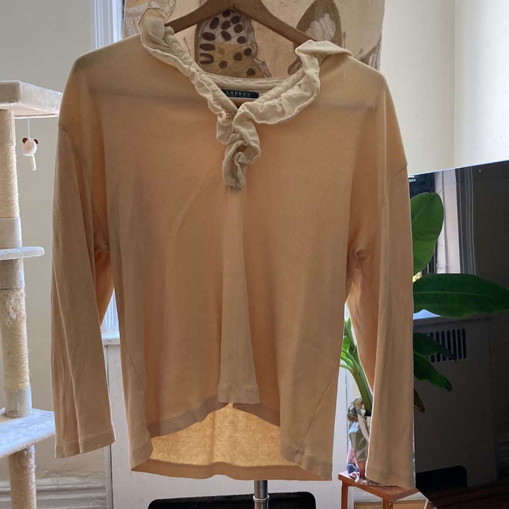 Ralph Lauren size medium ruffle neck top